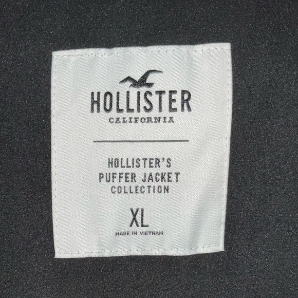 Hollister puffer parka coat with zipper - Picture 3 of 5